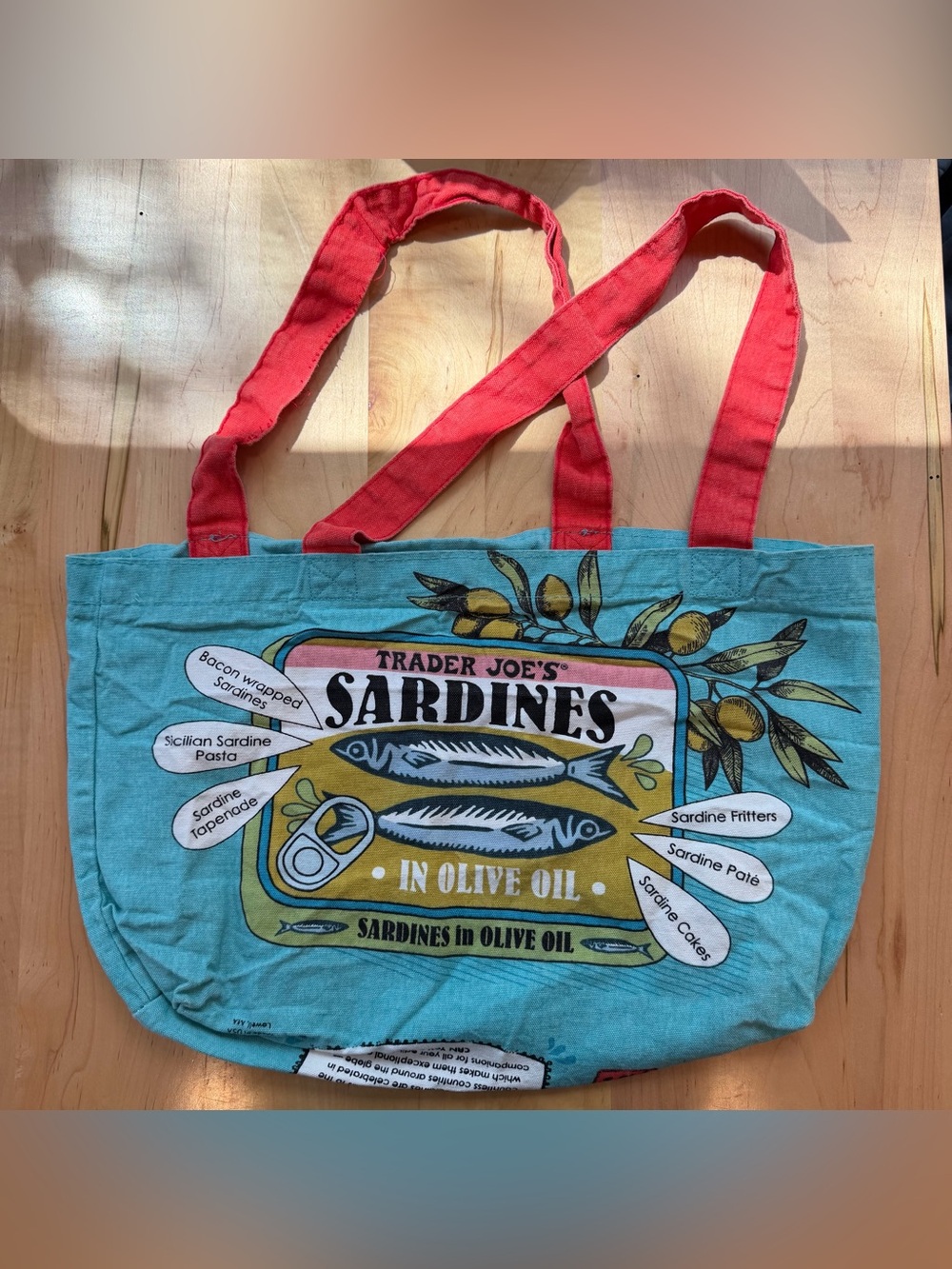 Trader Joe's Sardines Canvas Tote